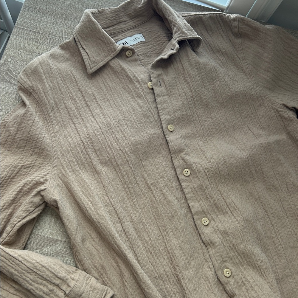 Zara cotton trendy shirt jacket